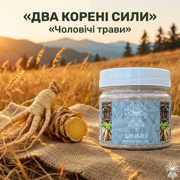 &laquo;Для нього&raquo; Золотий корінь та Женьшень, мелена суміш 50 г Мікродозинг фото