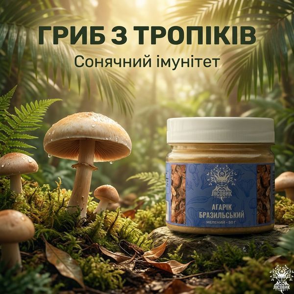 Агарик бразильский, молотые плодовые тела 50 г Микродозинг фото