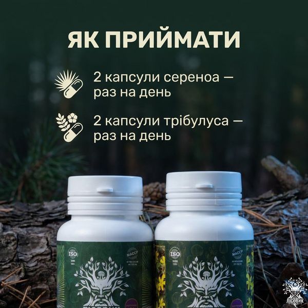 Курс Мужская опора 40+: сереноа и трибулус (1 месяц), Лісовик &mdash; фото товара