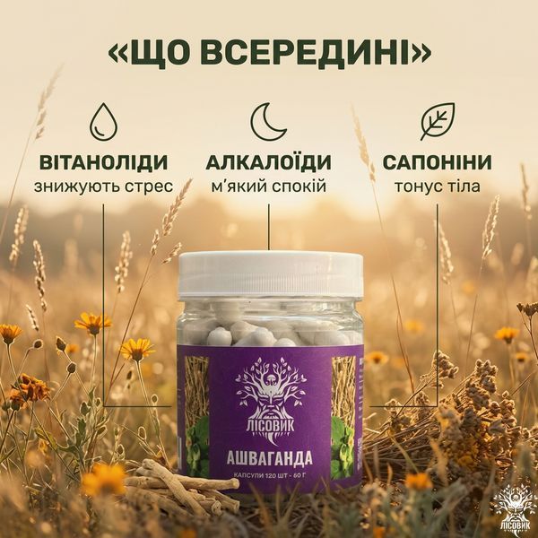Ашваганда в капсулах 120 шт по 0,5 г Микродозинг фото