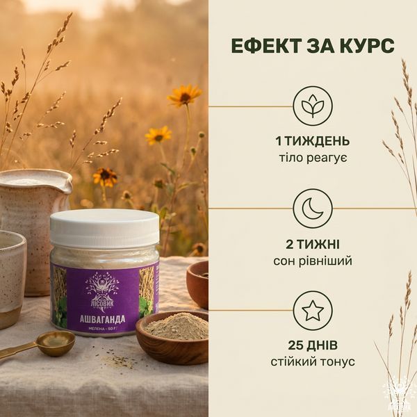 Ашваганда мелена 50 г Мікродозинг фото