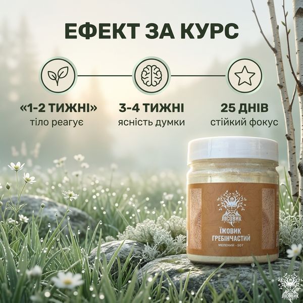Їжовик гребінчастий, мелений 50 г Мікродозинг фото