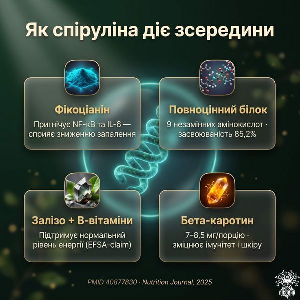 Спіруліна у таблетках 500 г Мікродозинг фото