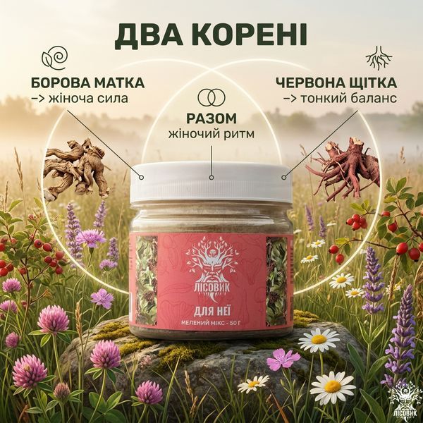 &laquo;Для неї&raquo; Борова матка та Червона щітка, мелена суміш 50 г Мікродозинг фото