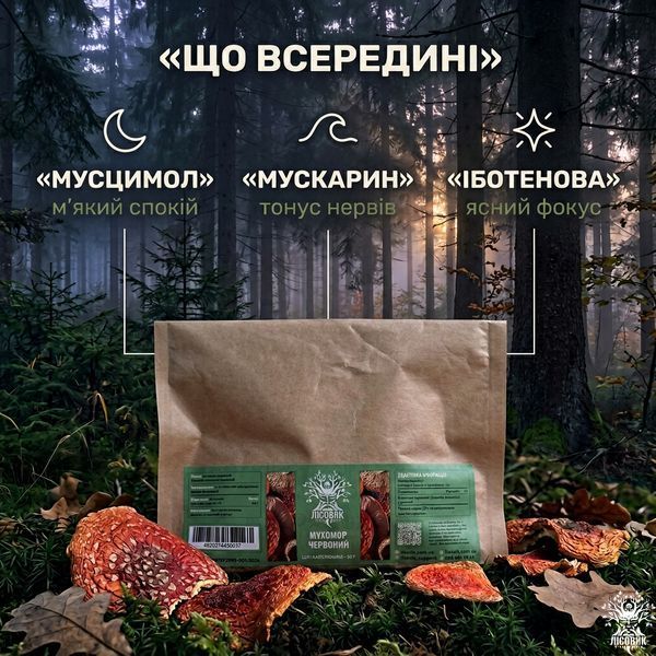 Капелюшки мухомора червоного 50 г Мікродозинг фото