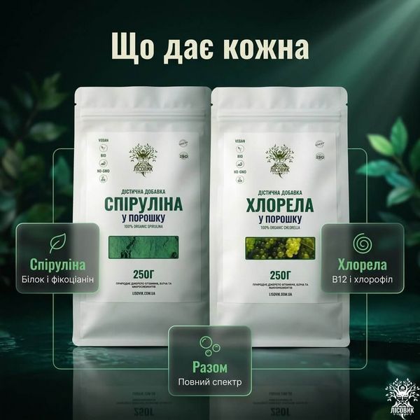 Набор &laquo;Полный спектр&raquo;: спирулина + хлорелла 250+250 г Микродозинг фото