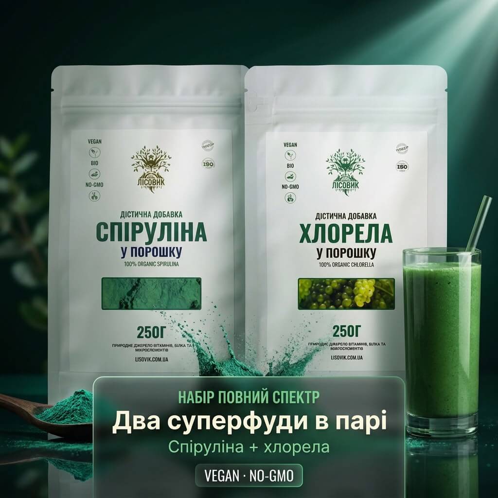 Набор «Полный спектр»: спирулина + хлорелла 250+250 г