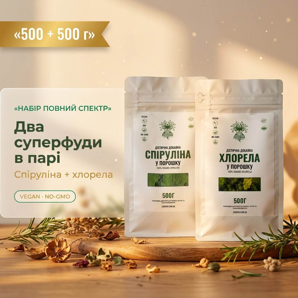 Набор «Полный спектр»: спирулина + хлорелла 500+500 г