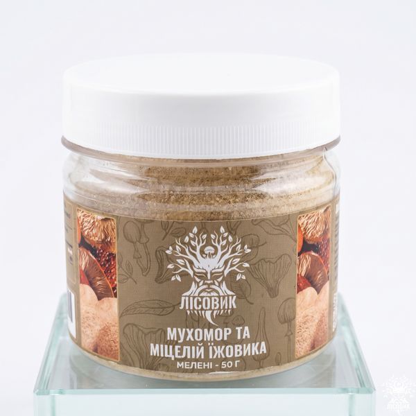Микс мицелия Ежовика с красным мухомором, молотый 50 г Микродозинг фото