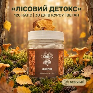 Капсулы, 120 шт — лисичка справжня Лісовик