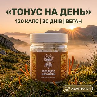 Кордицепс військовий у капсулах 120 шт по 0,5 г — Лісовик