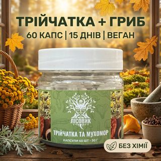 Капсулы, 60 шт — С мухомором трійчатка Лісовик